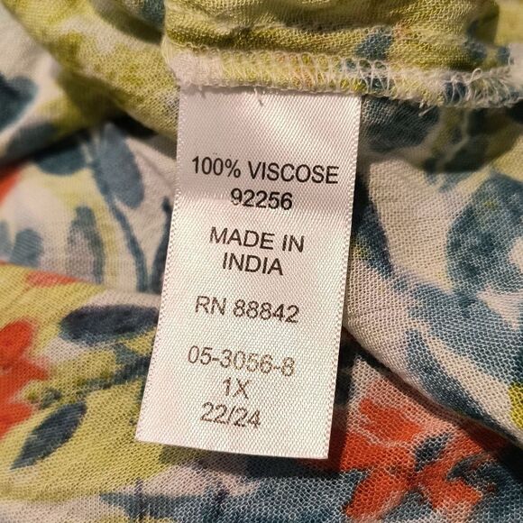 Woman Within 1X 22/24 Floral Maxi Dress - Picture 7 of 7